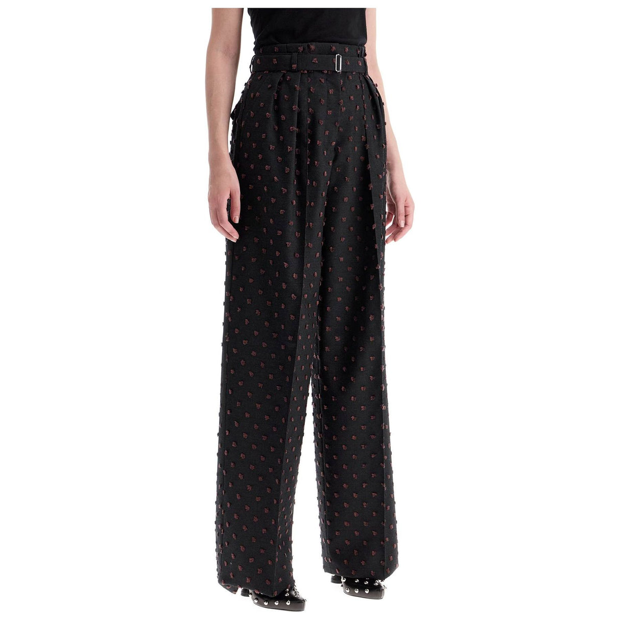 Wide Plumetis Trousers