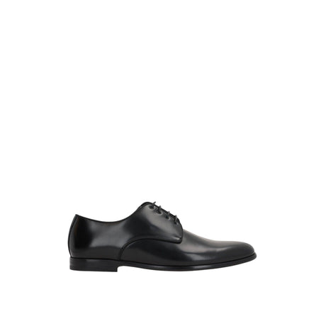 Raffaello Brushed Leather Derby Shoes-DOLCE&GABBANA-JOHN JULIA