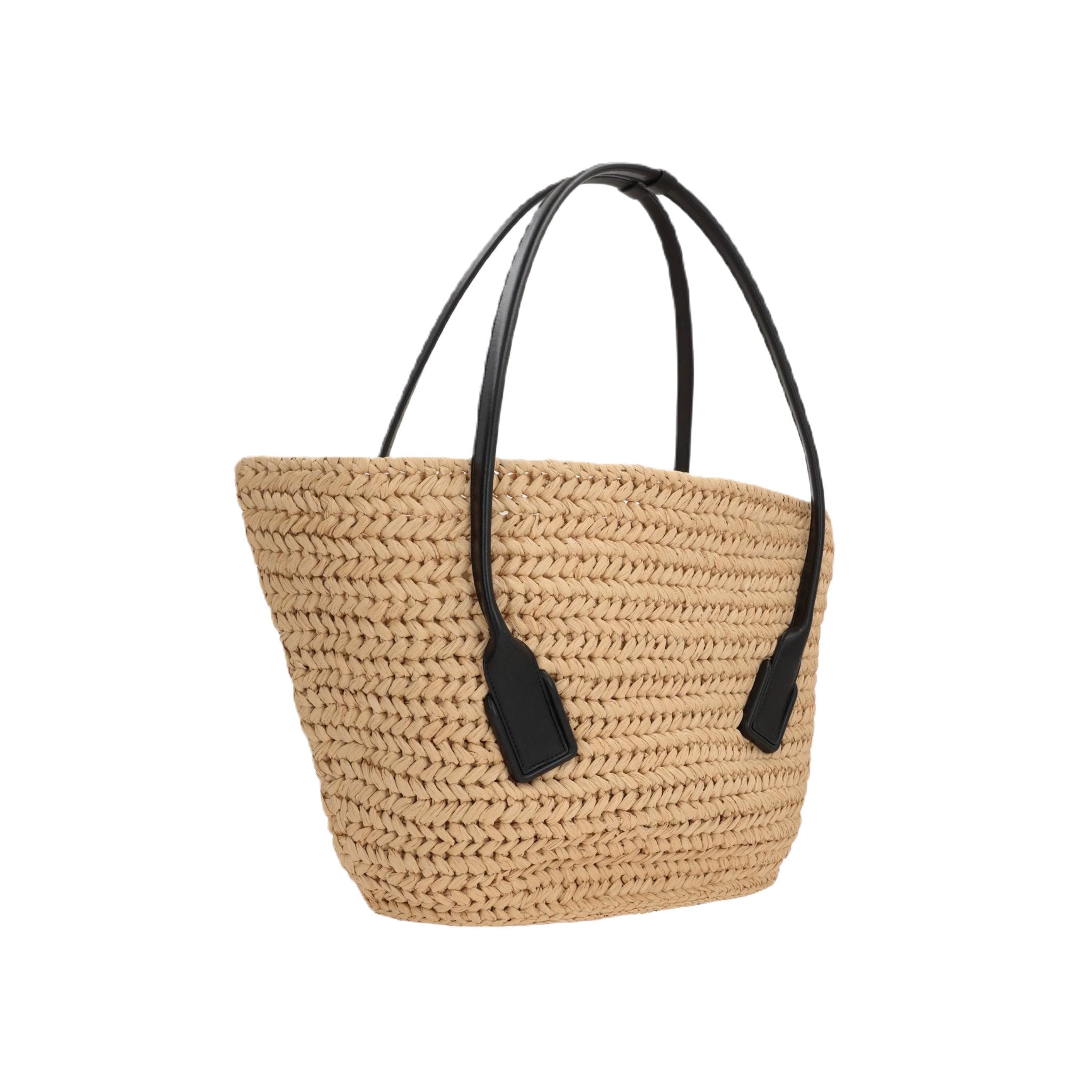 Raffia Crochet Shoulder Bag-BOTTEGA VENETA-JOHN JULIA