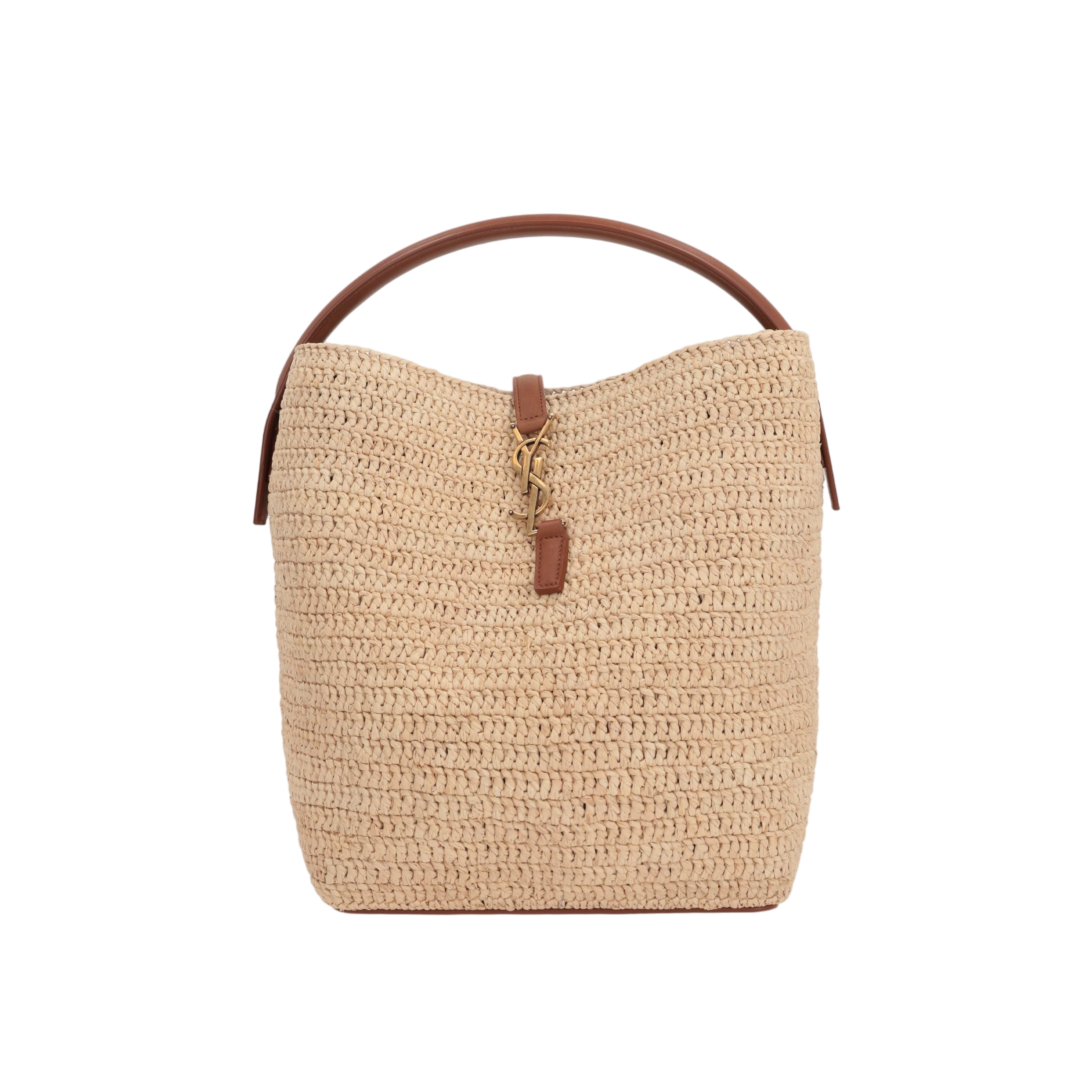 Raffia Le 37 Bucket Bag-SAINT LAURENT-JOHN JULIA