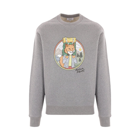 Rambling Fox Jersey Sweatshirt-MAISON KITSUNÉ-JOHN JULIA