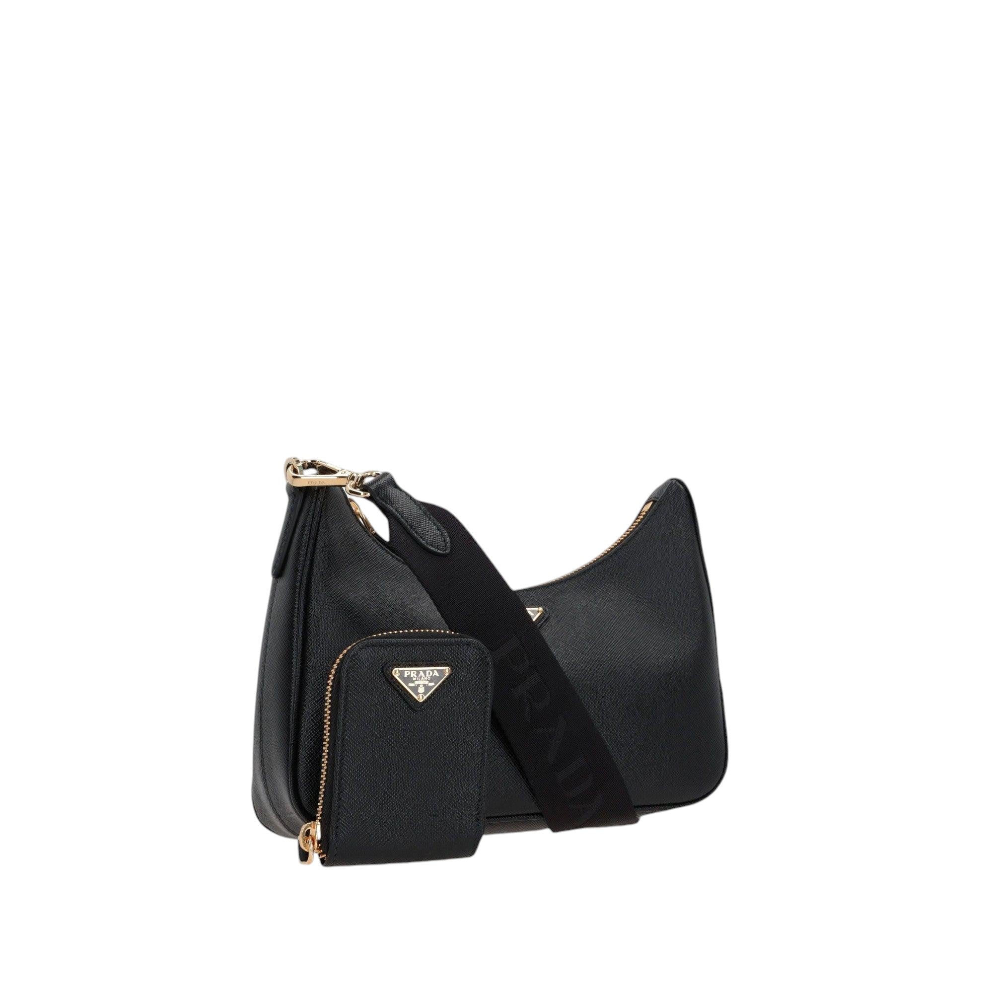 Re-Edition Saffiano Lux Leather Shoulder Bag-PRADA-JOHN JULIA