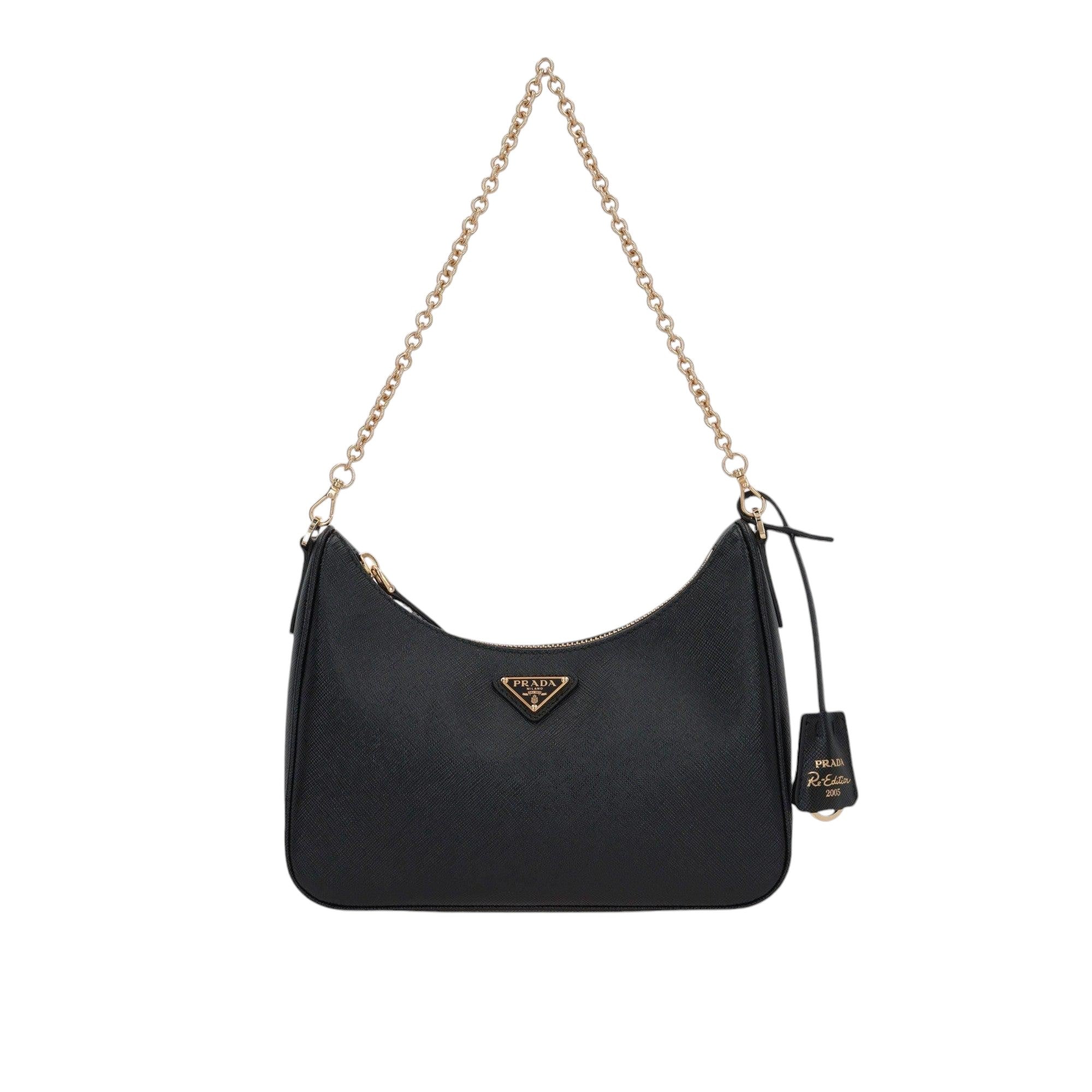 Re-Edition Saffiano Lux Leather Shoulder Bag-PRADA-JOHN JULIA