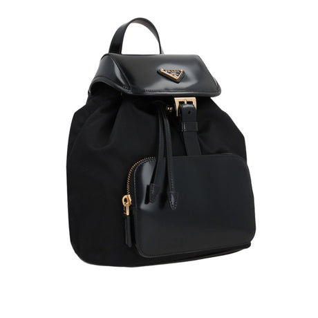 Re-Nylon and Brushed Leather Medium Backpack-PRADA-JOHN JULIA