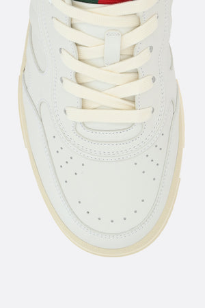 Re-Web Smooth Leather Sneakers-GUCCI-JOHN JULIA