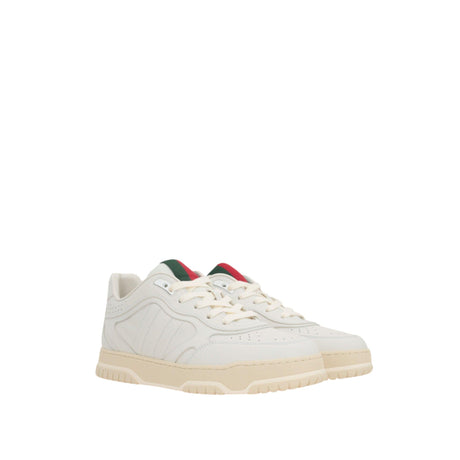 Re-web Smooth Leather Sneakers-GUCCI-JOHN JULIA