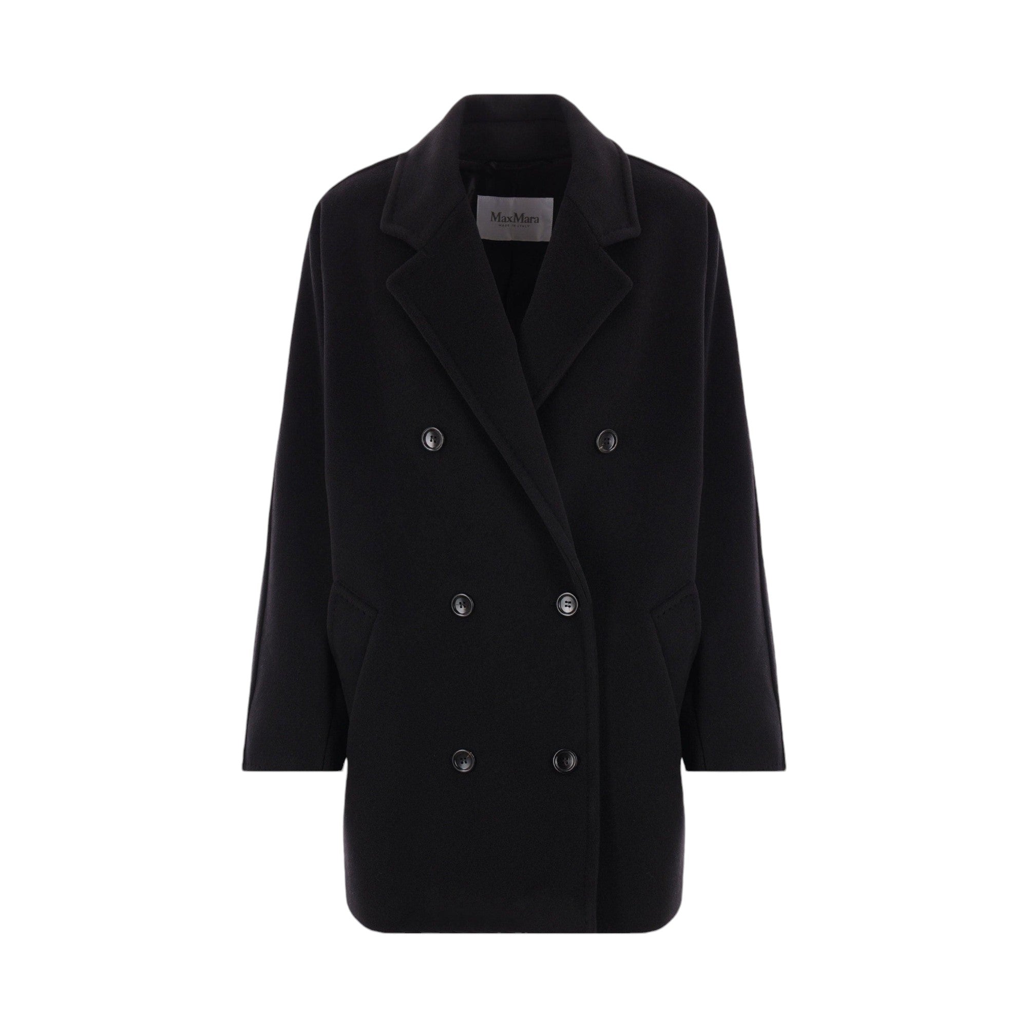 Rebus Wool Cashmere Peacoat-MAX MARA-JOHN JULIA