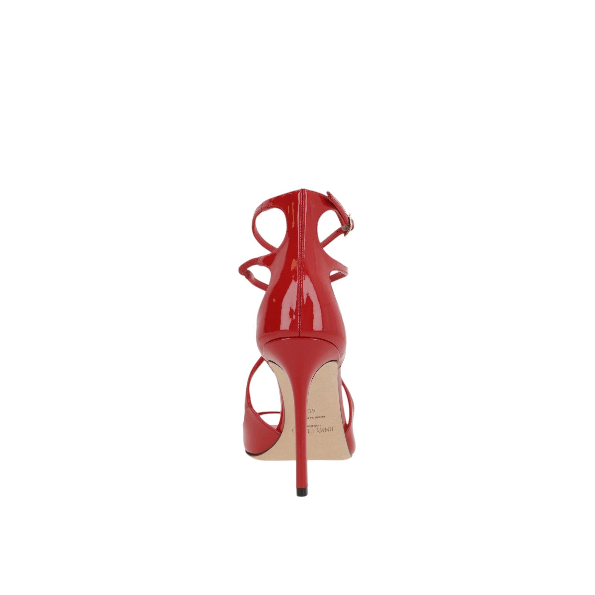 Red Patent Leather Azia Sandals-JIMMY CHOO-JOHN JULIA