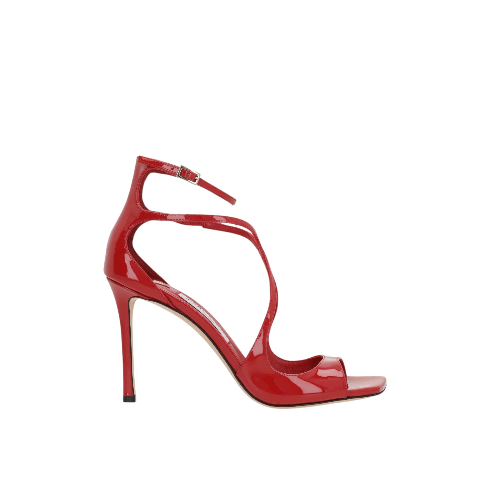 Red Patent Leather Azia Sandals-JIMMY CHOO-JOHN JULIA