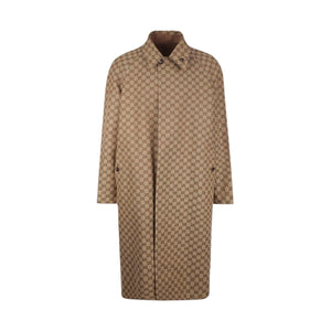 Reversible Polyester and GG Canvas Coat-GUCCI-JOHN JULIA