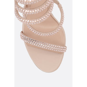 Rhinestone-Embellished Satin Cleo Sandals-RENÉ CAOVILLA-JOHN JULIA