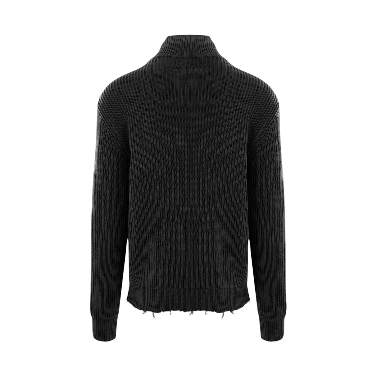 Ribbed Cotton Full-zip Cardigan-MM6 MAISON MARGIELA-JOHN JULIA