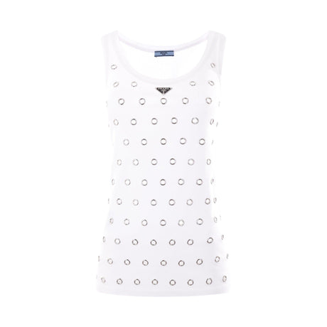 Ribbed Cotton Tank Top-PRADA-JOHN JULIA