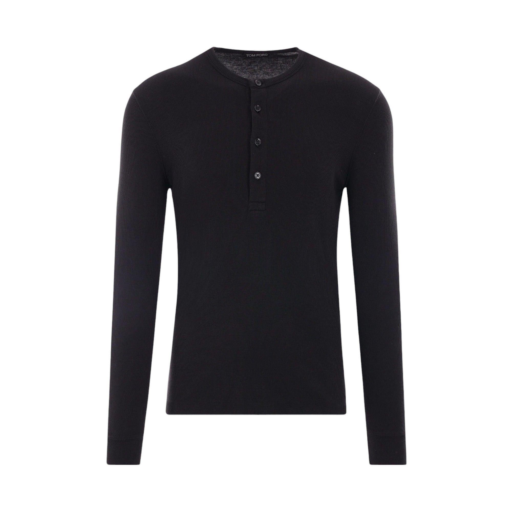 Ribbed Jersey Long-sleeve T-shirt-TOM FORD-JOHN JULIA