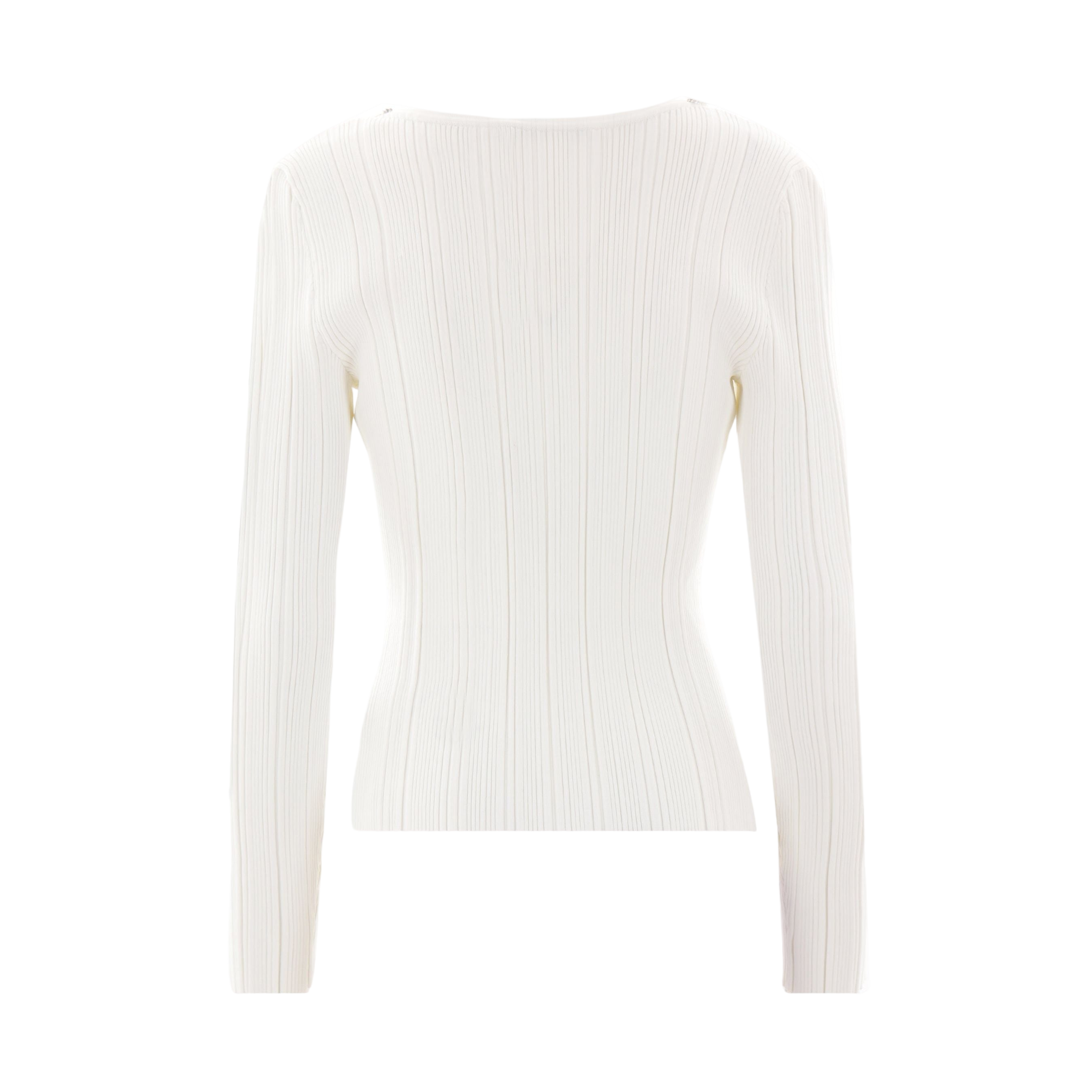 Ribbed Knit Long-sleeved Top-SELF-PORTRAIT-JOHN JULIA