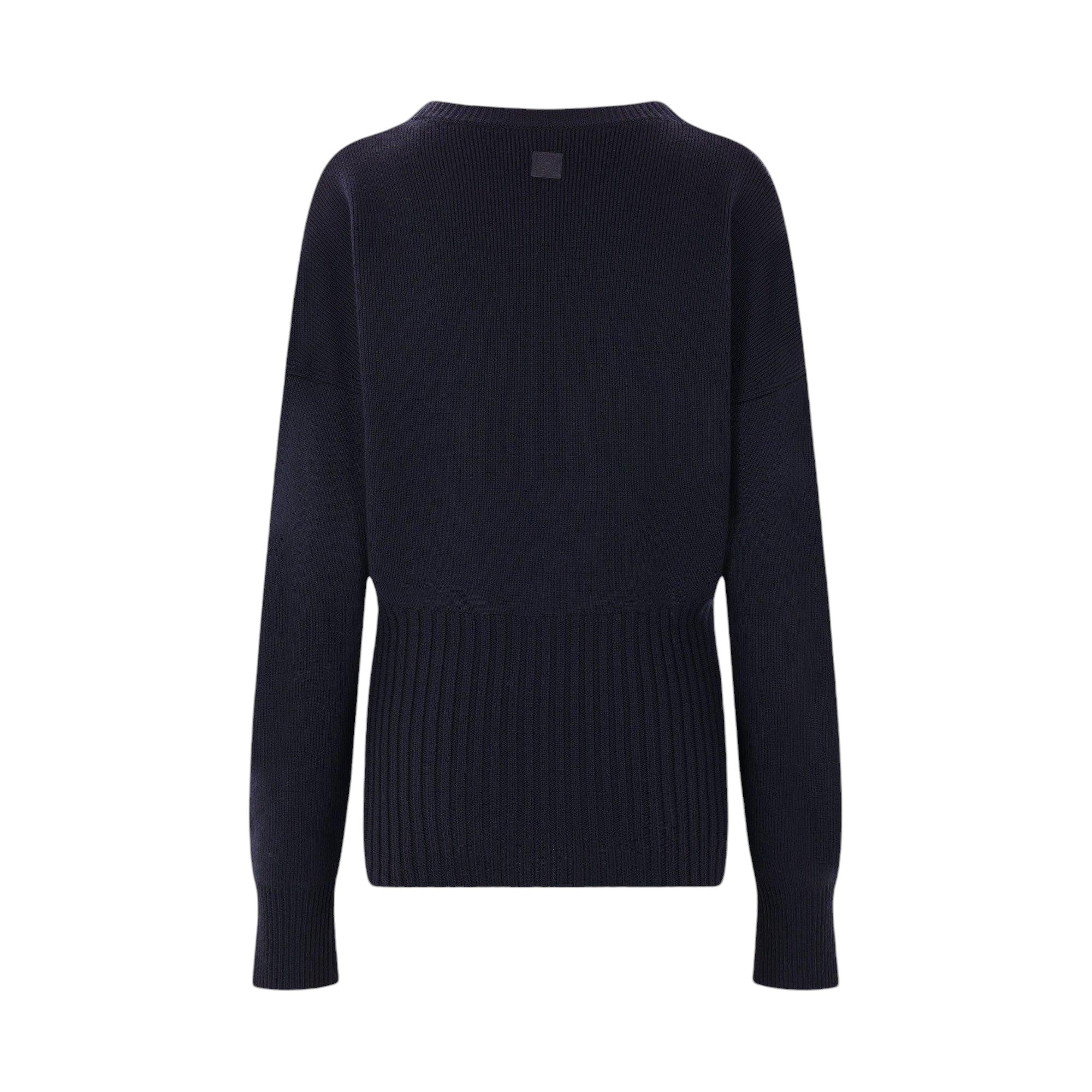 Ribbed Wool Crewneck Sweater-LOEWE-JOHN JULIA