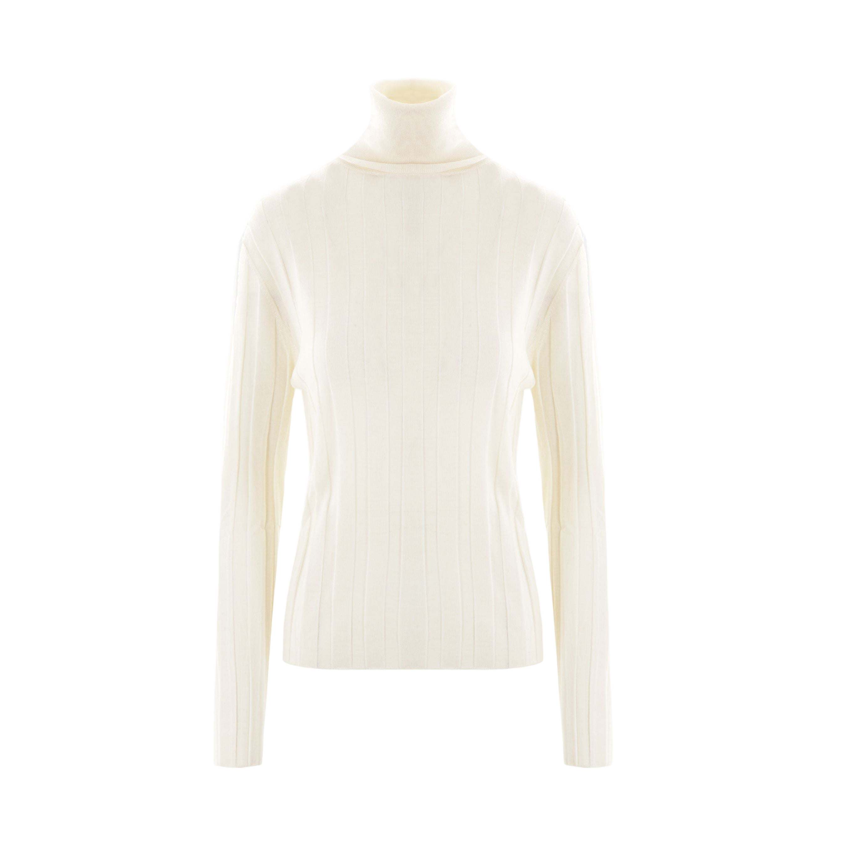 Ribbed Wool Turtleneck-ALLUDE-JOHN JULIA