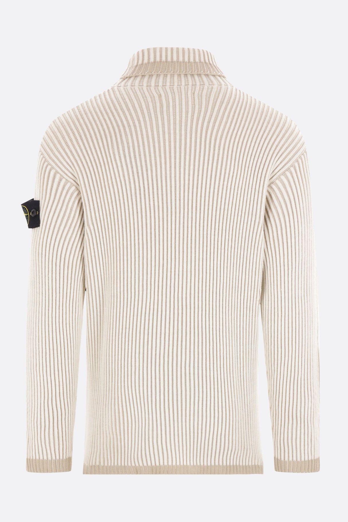 Ribbed Wool Turtleneck-STONE ISLAND-JOHN JULIA