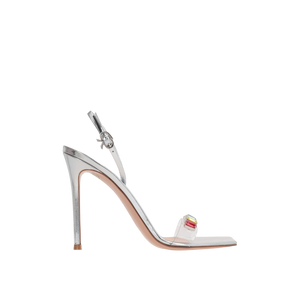 Ribbon Candy Laminated Leather and Plexiglass Sandals-GIANVITO ROSSI-JOHN JULIA