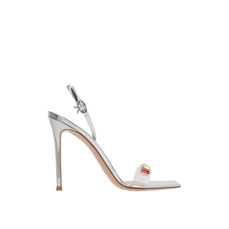 Ribbon Candy Laminated Leather and Plexiglass Sandals-GIANVITO ROSSI-JOHN JULIA