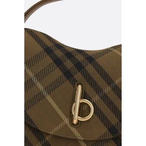 Rocking Horse Small Check Jacquard Shoulder Bag-BURBERRY-JOHN JULIA