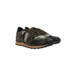 Rockrunner Camouflage Suede Mesh Sneakers-VALENTINO GARAVANI-JOHN JULIA