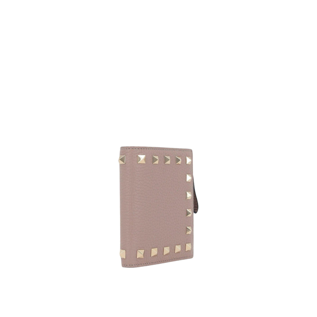 Rockstud Grainy Leather Compact Wallet-VALENTINO GARAVANI-JOHN JULIA