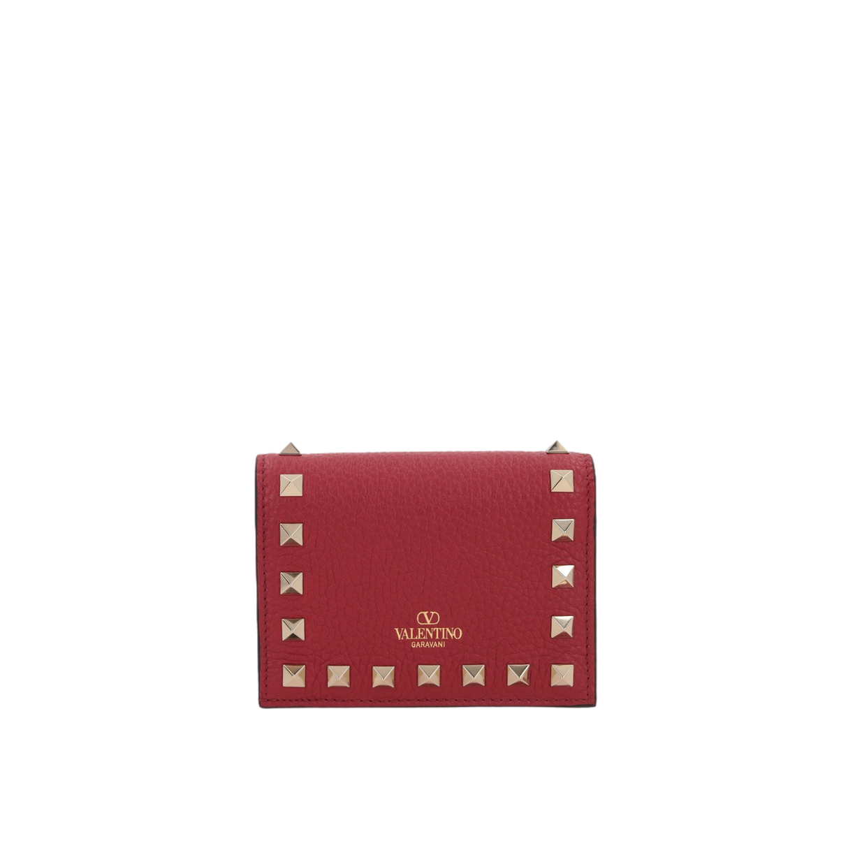 Rockstud Grainy Leather Flap Wallet-VALENTINO GARAVANI-JOHN JULIA