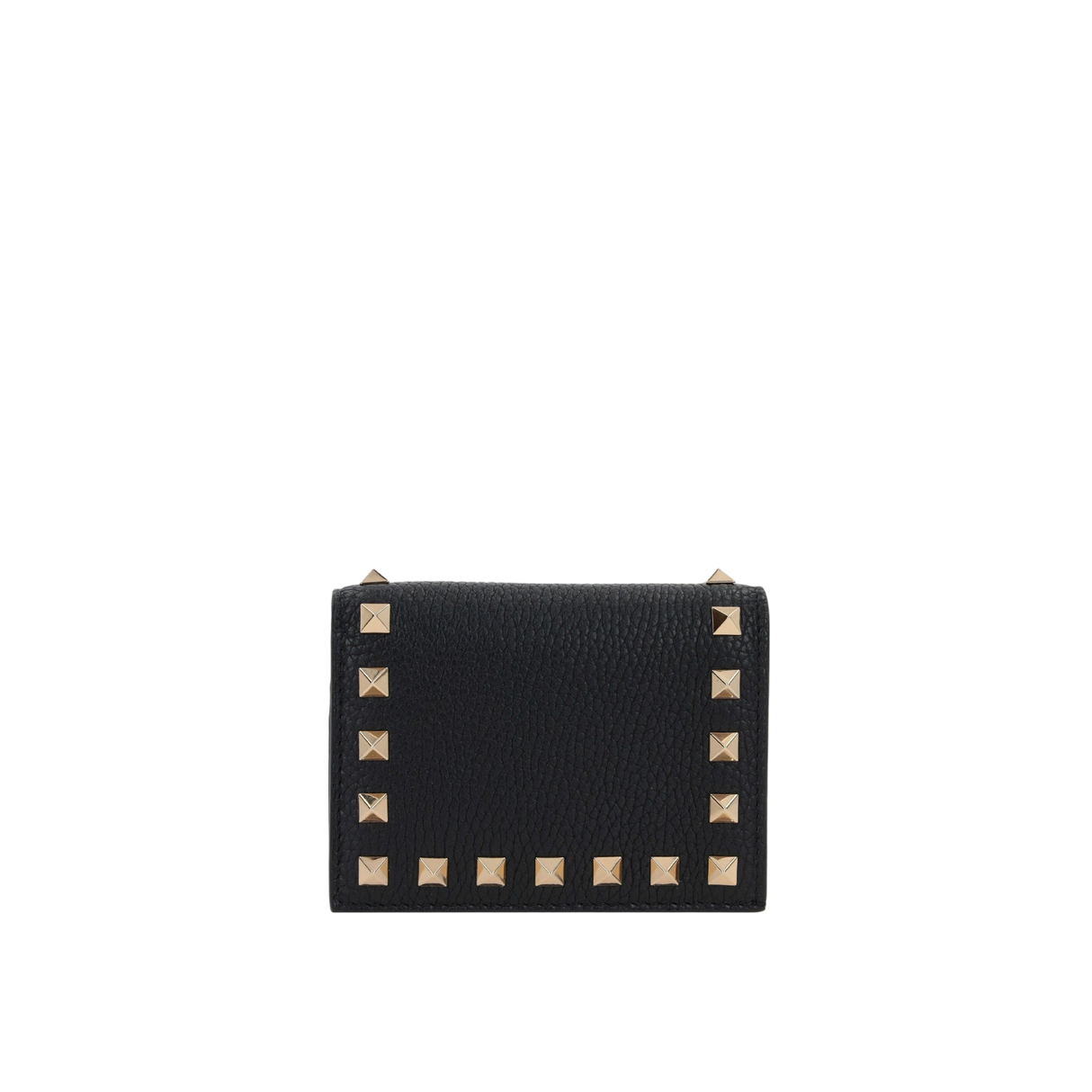 Rockstud Grainy Leather Flap Wallet-VALENTINO GARAVANI-JOHN JULIA