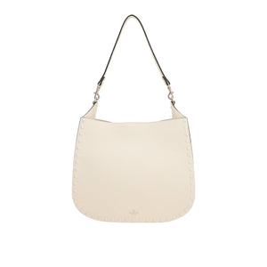 Rockstud Grainy Leather Hobo Bag-VALENTINO GARAVANI-JOHN JULIA