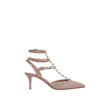 Rockstud Grainy Leather Slingbacks-VALENTINO GARAVANI-JOHN JULIA