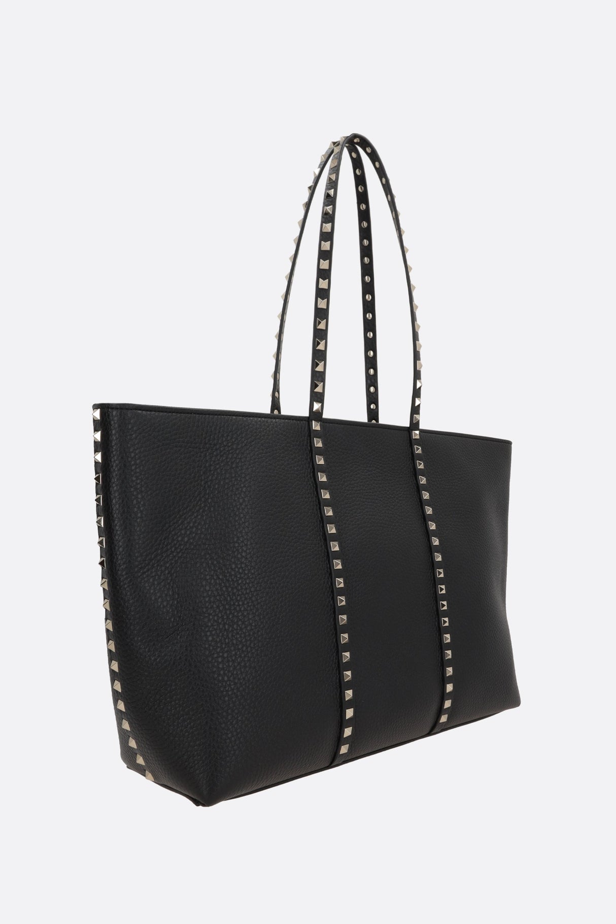 Rockstud Grainy Leather Tote Bag-VALENTINO GARAVANI-JOHN JULIA