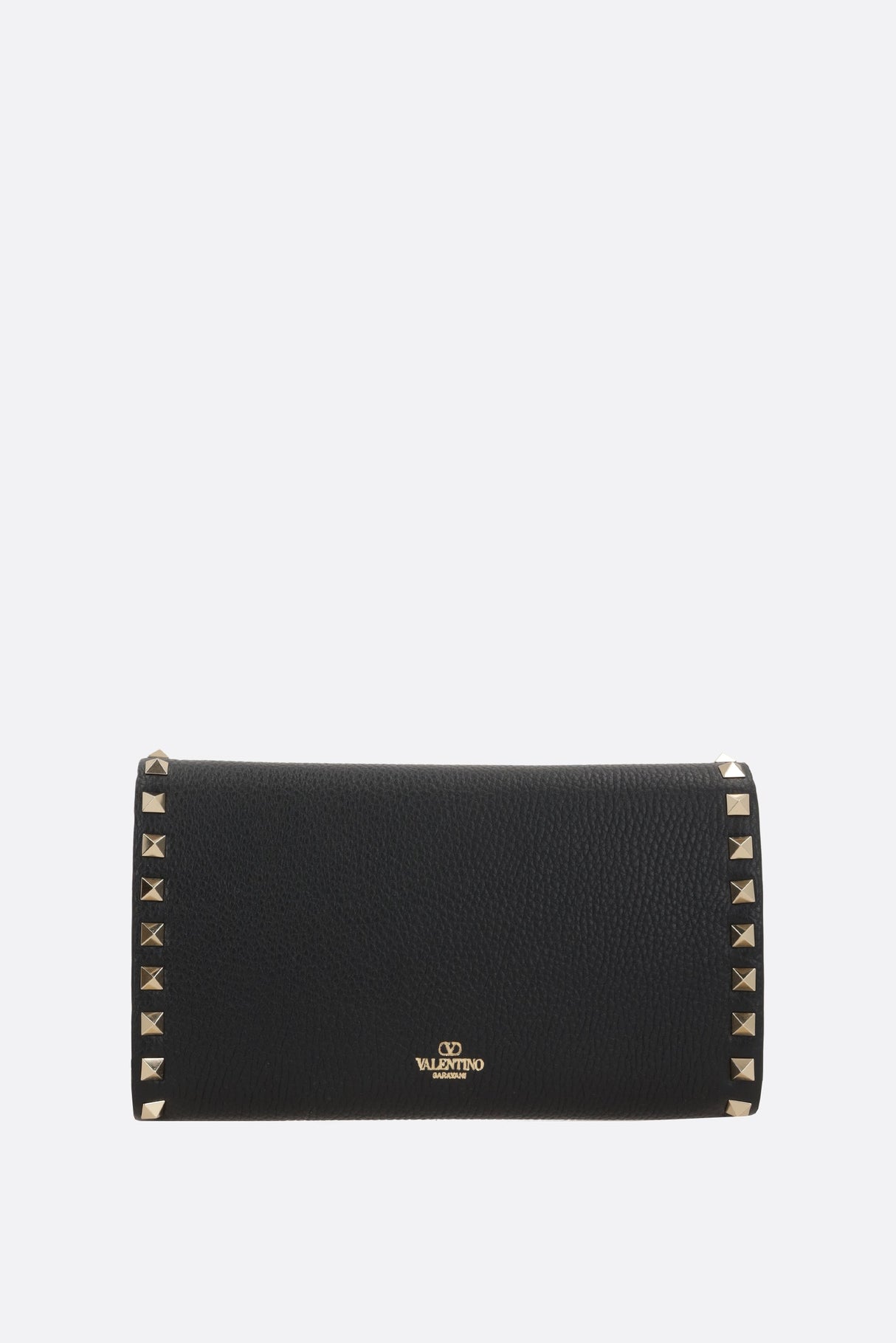 Rockstud Grainy Leather Wallet On Chain-VALENTINO GARAVANI-JOHN JULIA