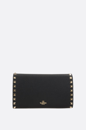 Rockstud Grainy Leather Wallet On Chain-VALENTINO GARAVANI-JOHN JULIA