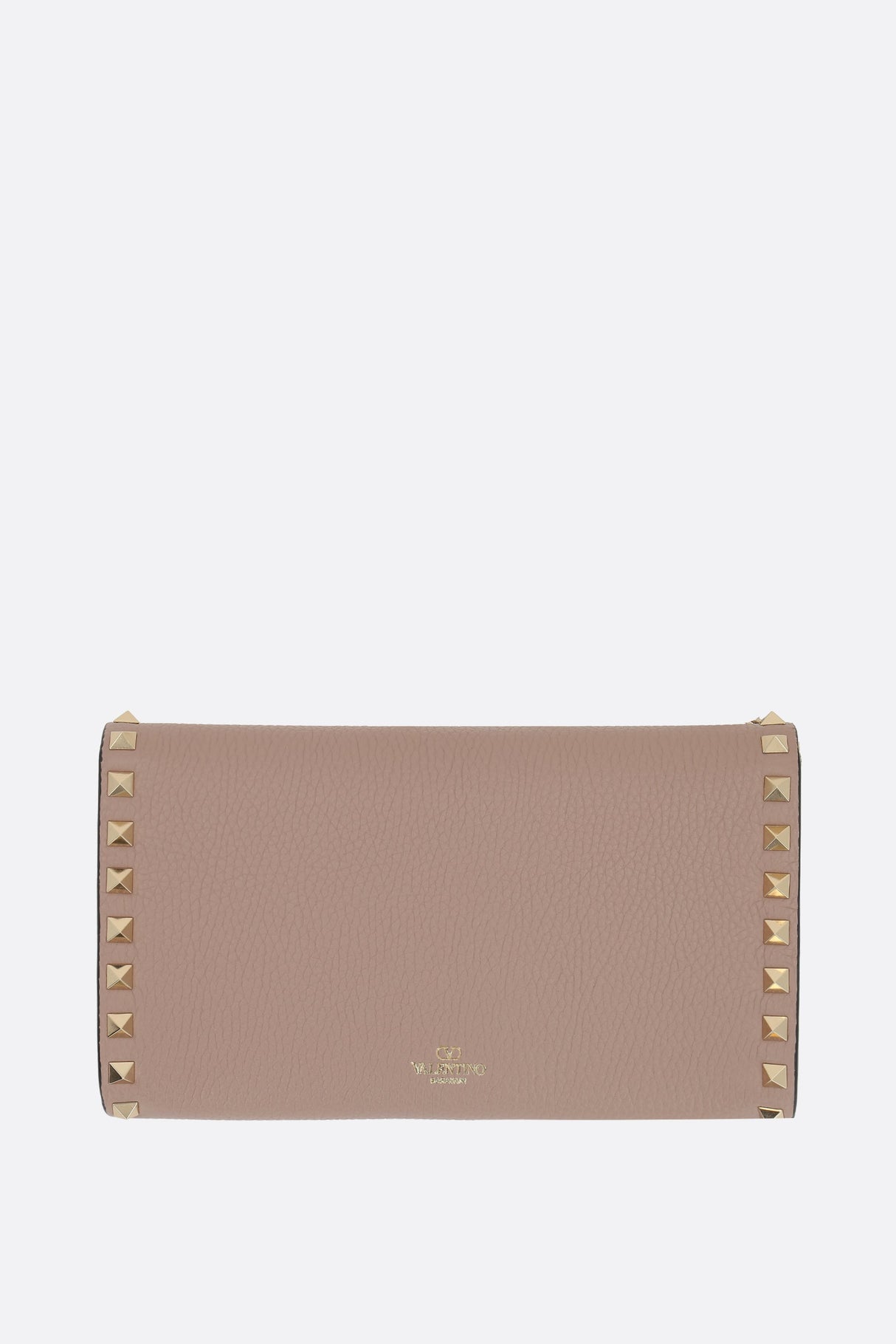 Rockstud Grainy Leather Wallet On Chain-VALENTINO GARAVANI-JOHN JULIA