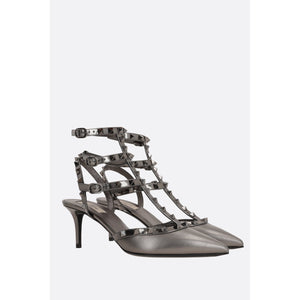 Rockstud Laminated Leather Slingbacks-VALENTINO GARAVANI-JOHN JULIA