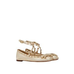 Rockstud Laminated Nappa Ballet Flats-VALENTINO GARAVANI-JOHN JULIA