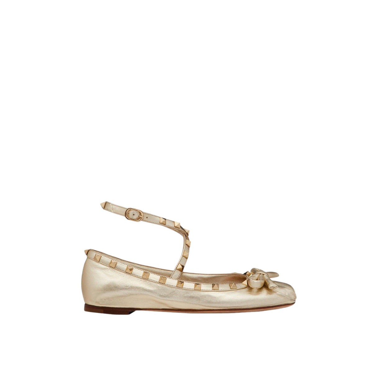 Rockstud Laminated Nappa Ballet Flats-VALENTINO GARAVANI-JOHN JULIA