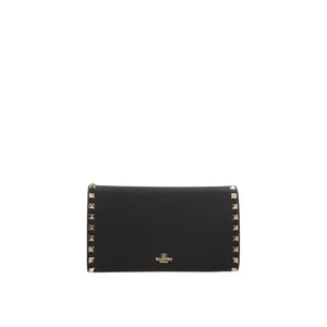 Rockstud Leather Wallet On Chain-VALENTINO GARAVANI-JOHN JULIA