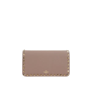 Rockstud Leather Wallet On Chain-VALENTINO GARAVANI-JOHN JULIA