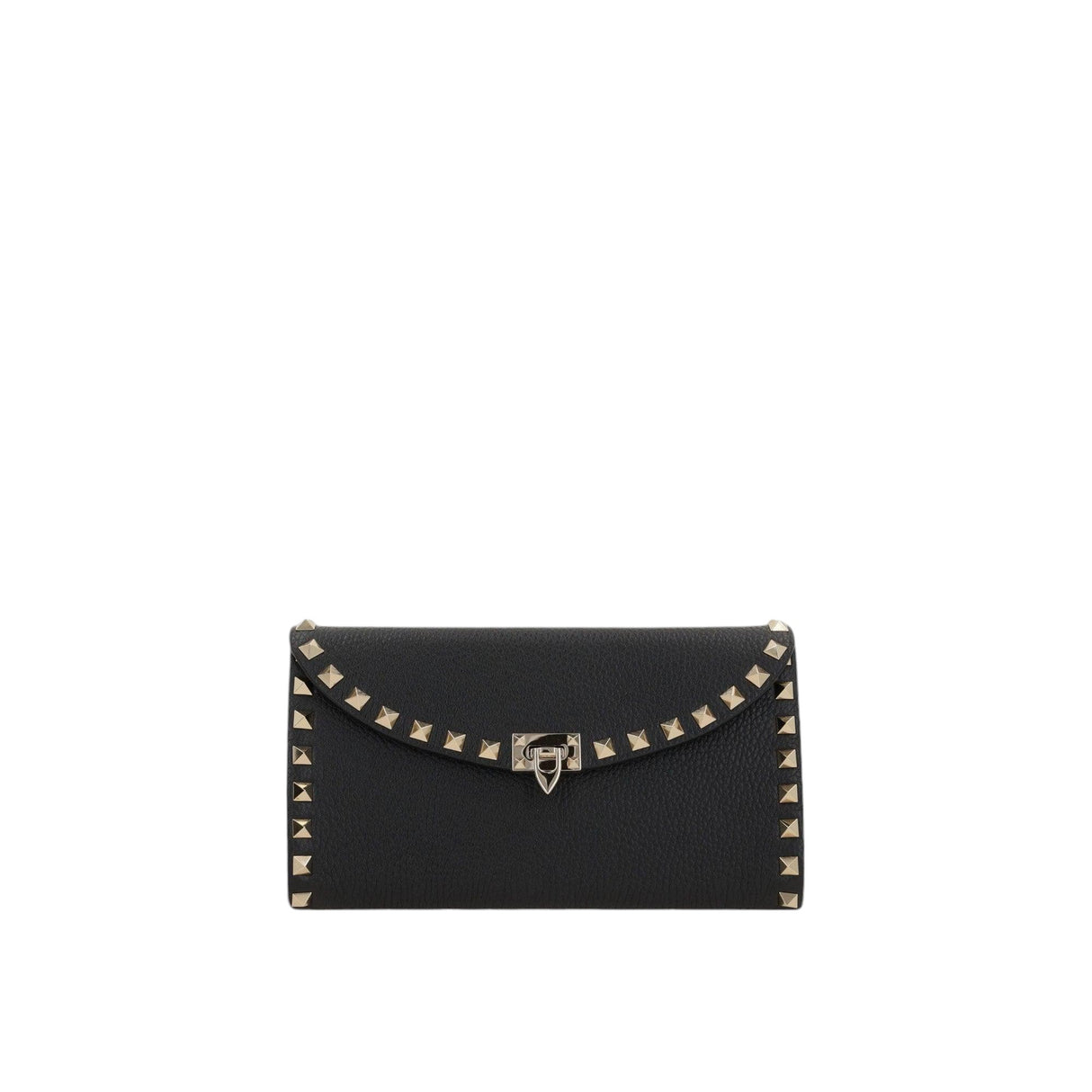 Rockstud Leather Wallet On Chain-VALENTINO GARAVANI-JOHN JULIA