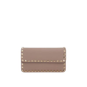 Rockstud Leather Wallet On Chain-VALENTINO GARAVANI-JOHN JULIA