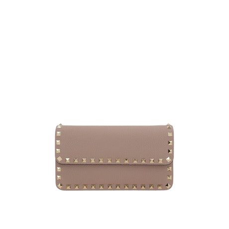 Rockstud Leather Wallet On Chain-VALENTINO GARAVANI-JOHN JULIA