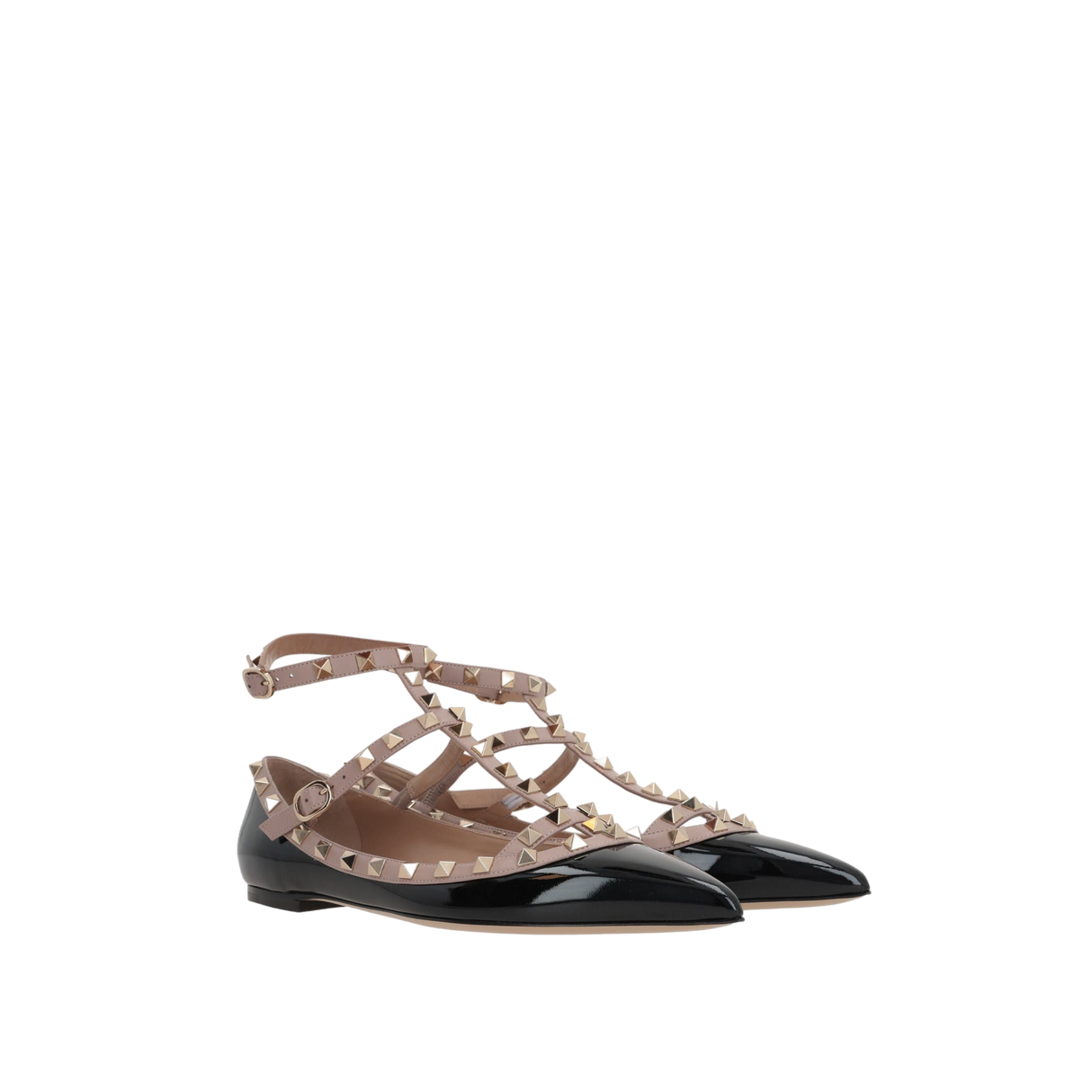 Rockstud Patent Leather Ballerinas-VALENTINO GARAVANI-JOHN JULIA