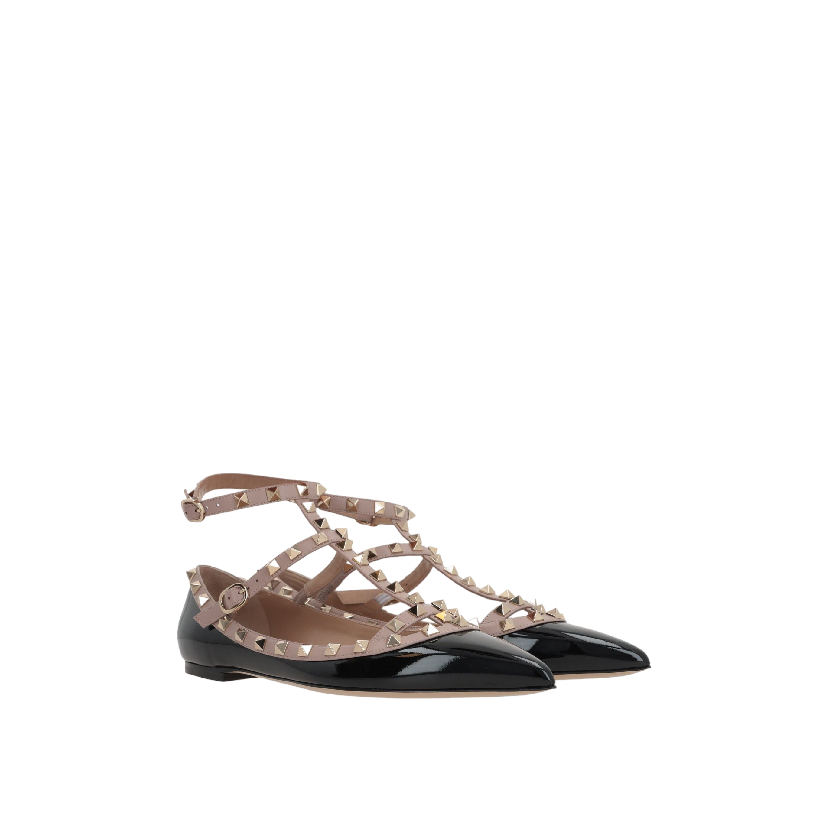 Rockstud Patent Leather Ballerinas-VALENTINO GARAVANI-JOHN JULIA