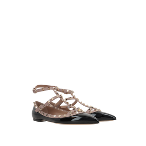 Rockstud Patent Leather Ballerinas-VALENTINO GARAVANI-JOHN JULIA