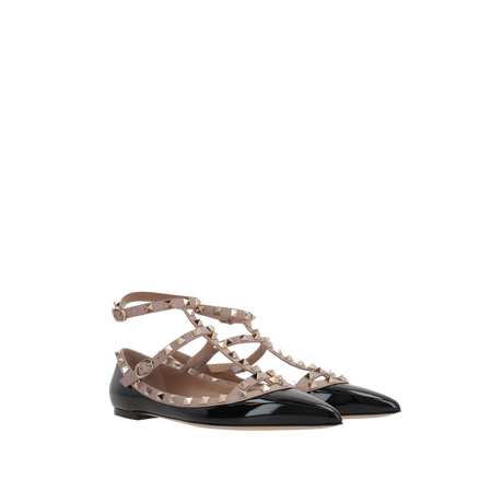 Rockstud Patent Leather Ballerinas-VALENTINO GARAVANI-JOHN JULIA