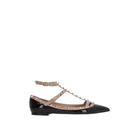 Rockstud Patent Leather Ballerinas-VALENTINO GARAVANI-JOHN JULIA