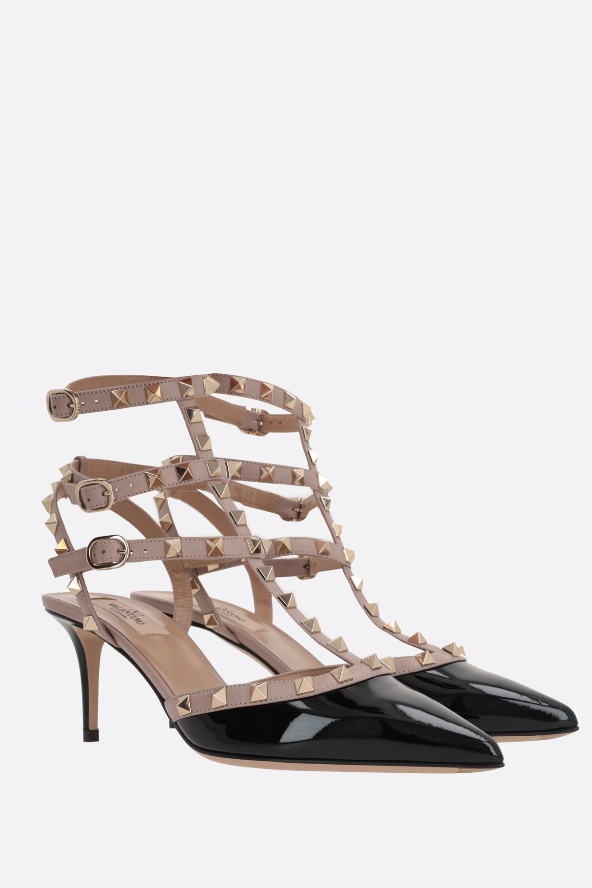 Rockstud Patent Leather Slingbacks-VALENTINO GARAVANI-JOHN JULIA