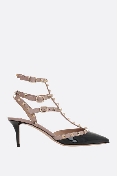 VALENTINO GARAVANI-Rockstud Patent Leather Slingbacks-JOHN JULIA